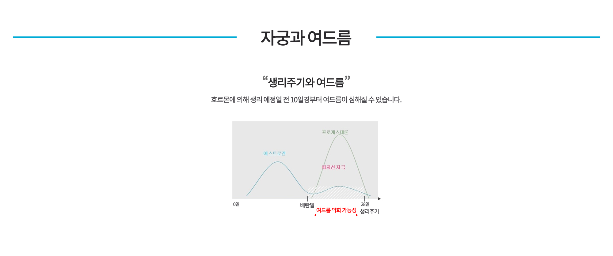 자궁질환 여드름