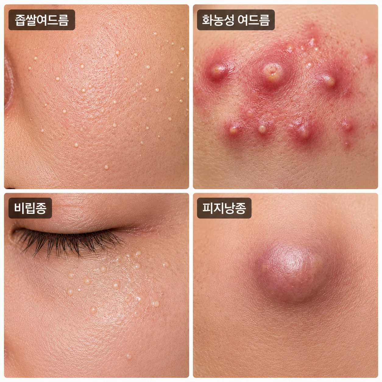 다양한 병변의 압출 경험